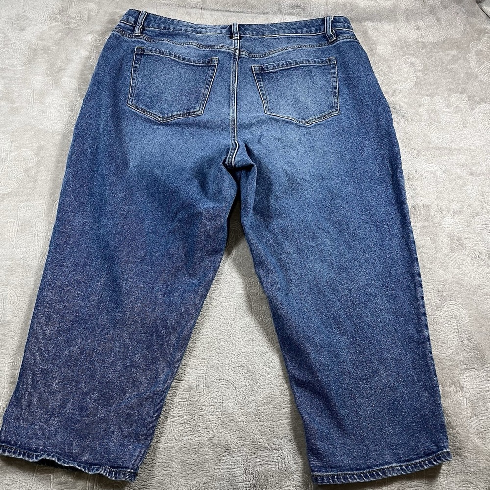 Lane‎ Bryant Mid Rise Boyfriend Capri Jeans Size 18 Medium Dark Blue Jeans - Picture 7 of 8